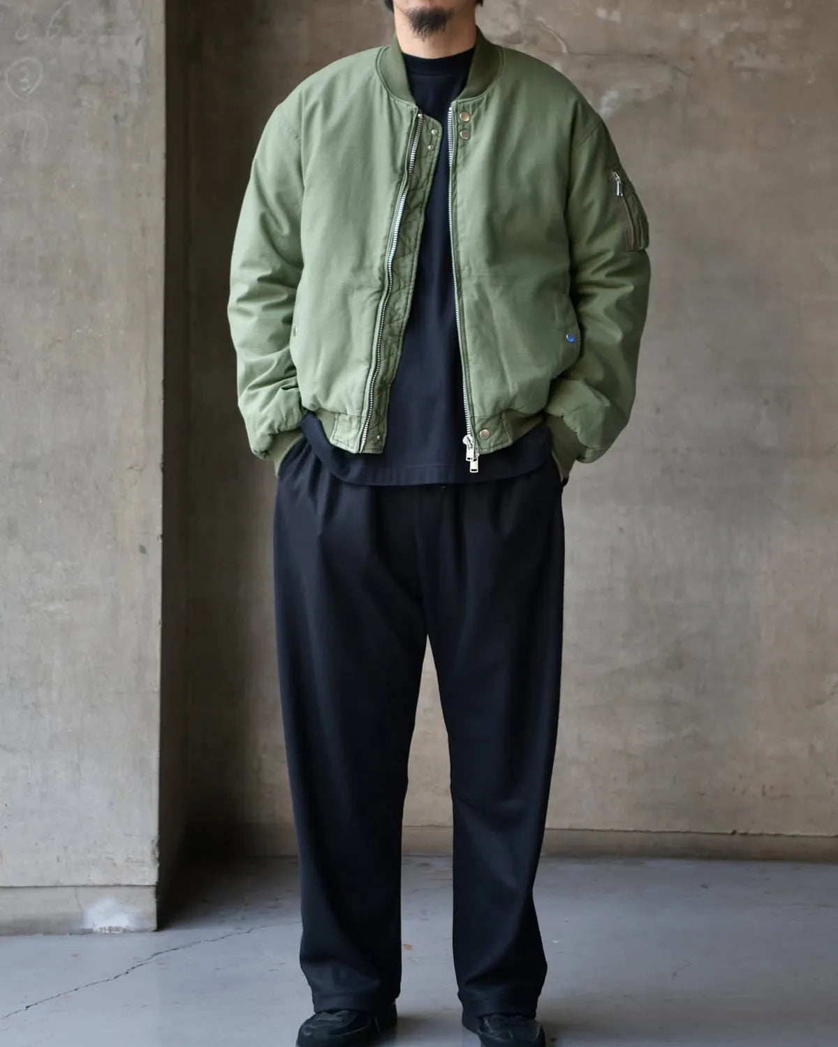 NONNATIVE / TROOPER PUFF BLOUSON COTTON BACKSATIN PIGMENT DYE WITH WINDSTOPPER® (NN-JU4702)