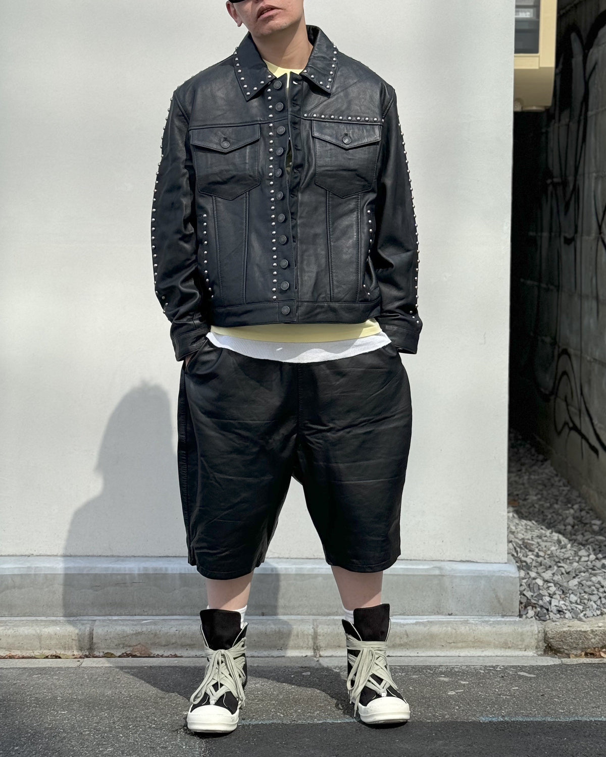 A Good Bad Influence / LAMB LEATHER SHORTS (AGBI-26SS-LPT04)