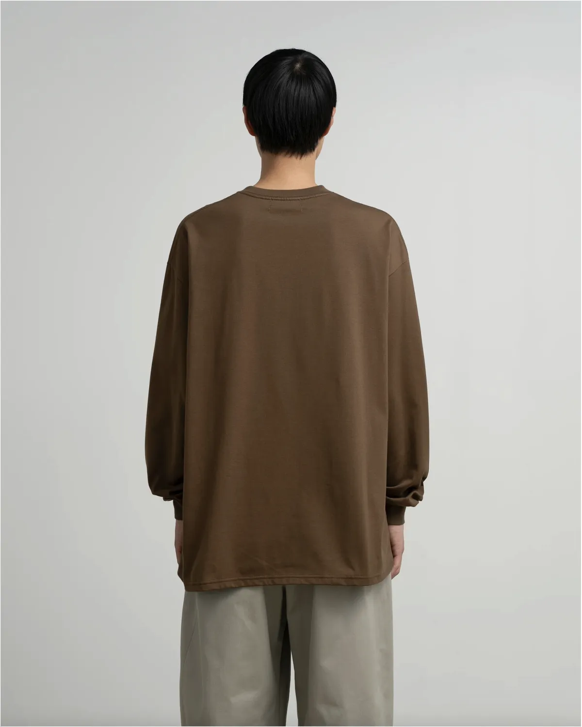 Graphpaper / Tri Spun Cotton L/S Oversized Tee (GM263-70358)