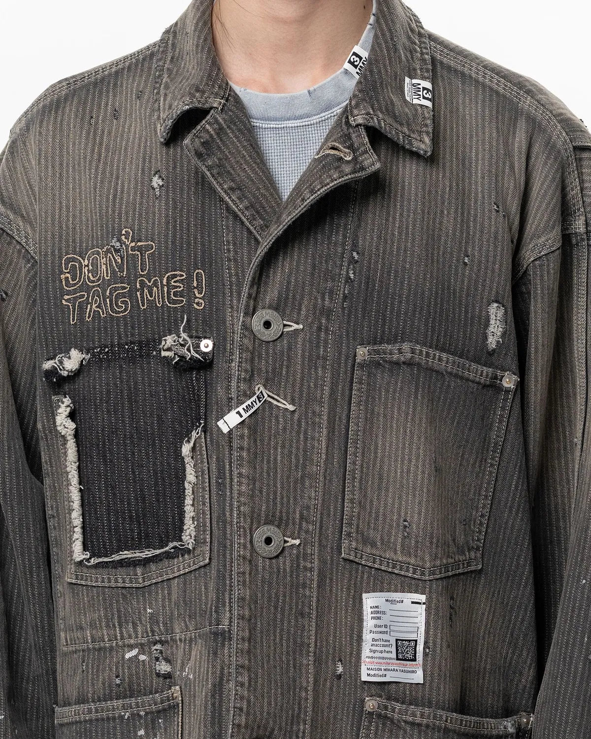 Maison MIHARA YASUHIRO / STRIPE DENIM JACKET (J16BL127)