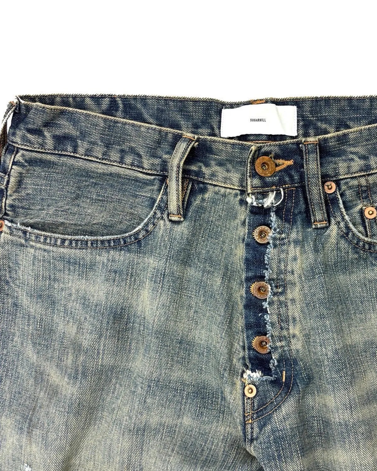 SUGARHILL / DAMAGED MODERN DENIM PANTS WIDE CUT (25880409)
