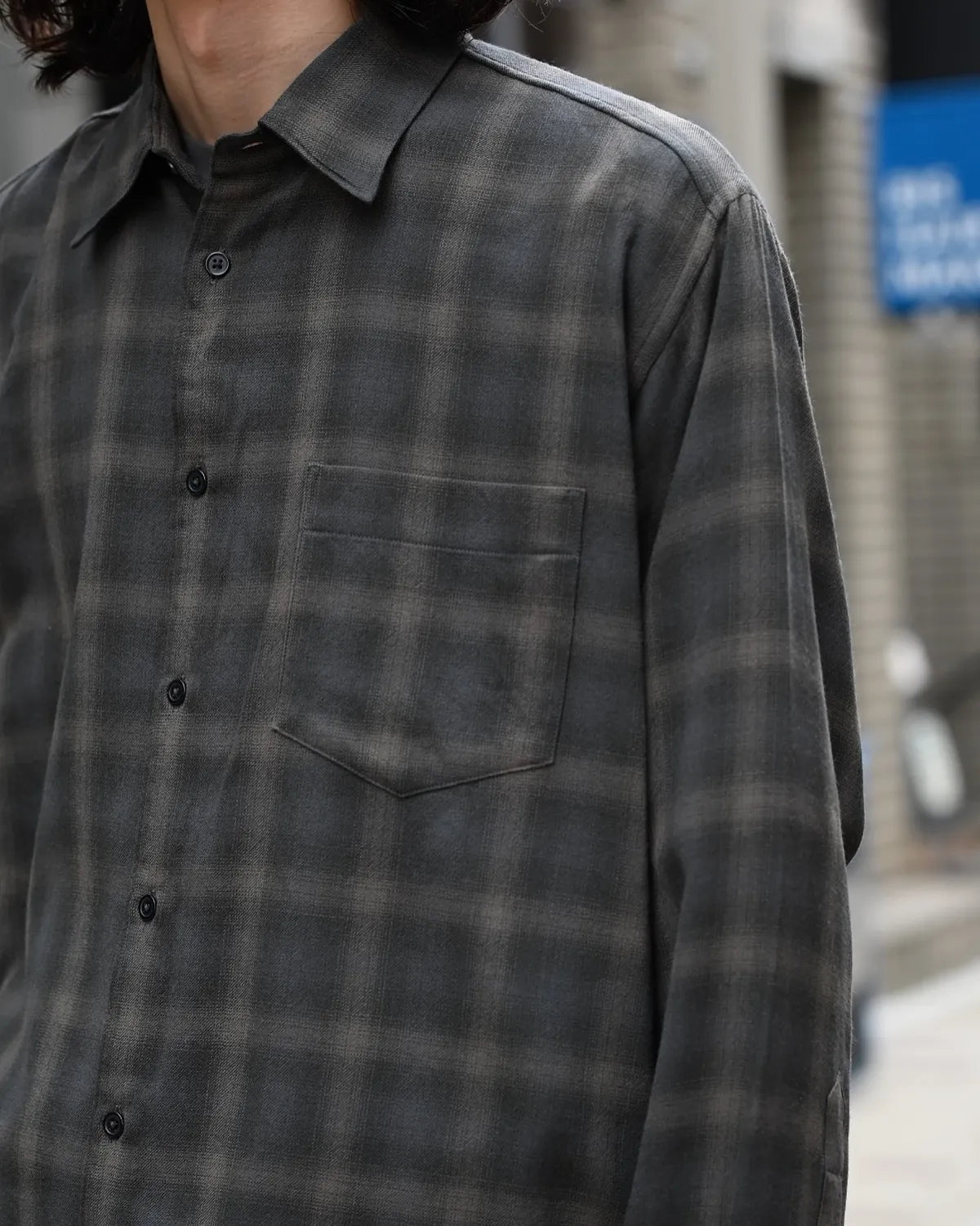 marka / Super 140’s 2/96 Wool Viyella Regular Collar Shirt (M25C22SH01C)