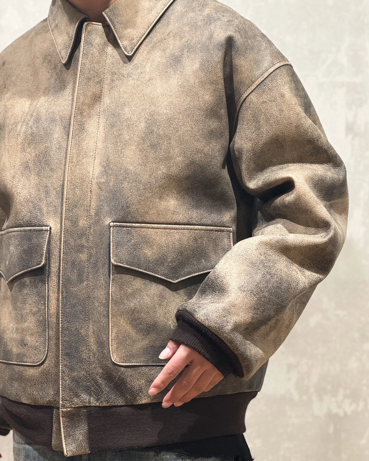 ©︎SAINT Mxxxxxx × SORAYAMA / SRYM_LEATHER A2 JKT (SM-HR1-0000-C80)