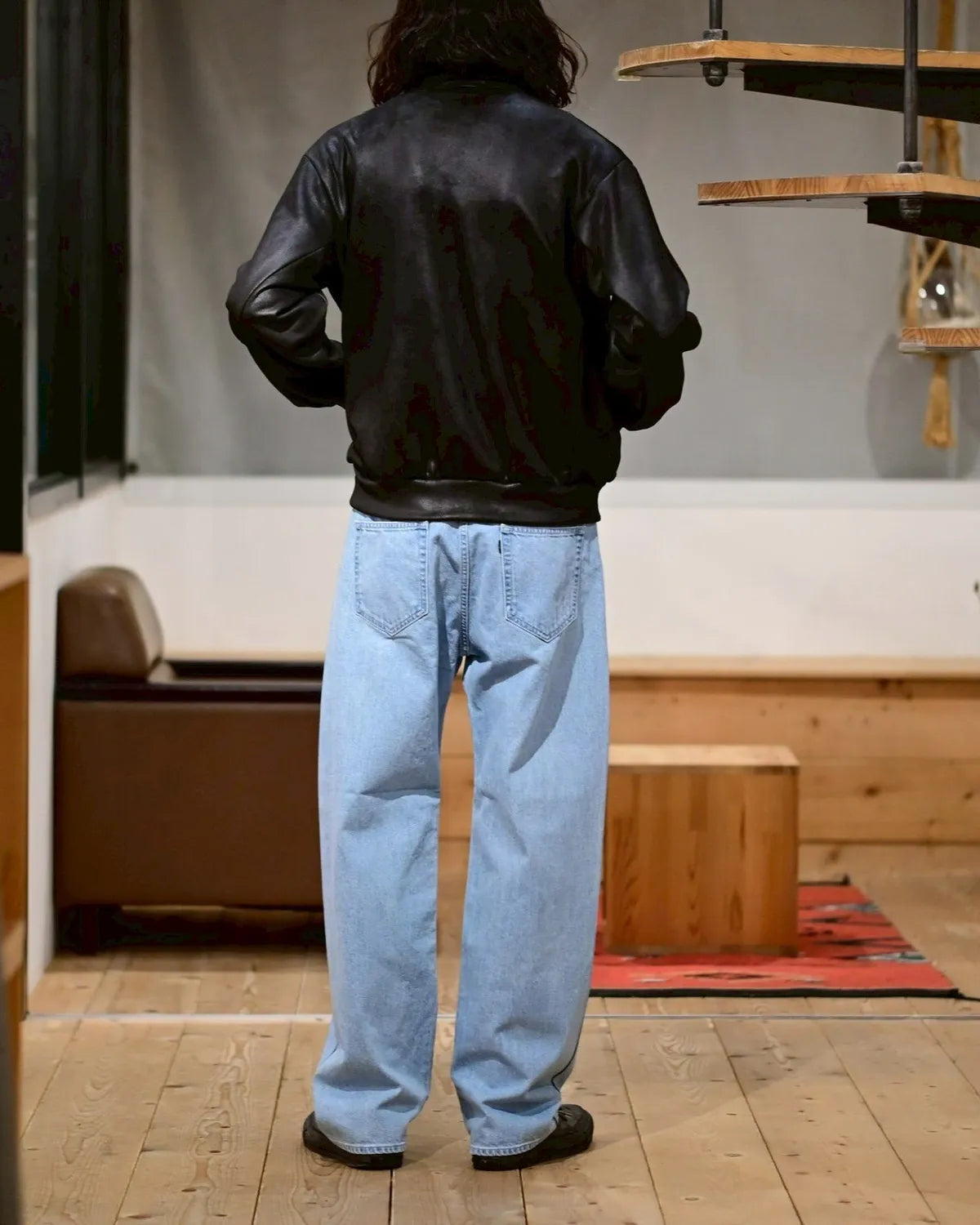 LAD MUSICIAN / 11.5oz BLEACH DENIM STRAIGHT PANTS (2126-513)