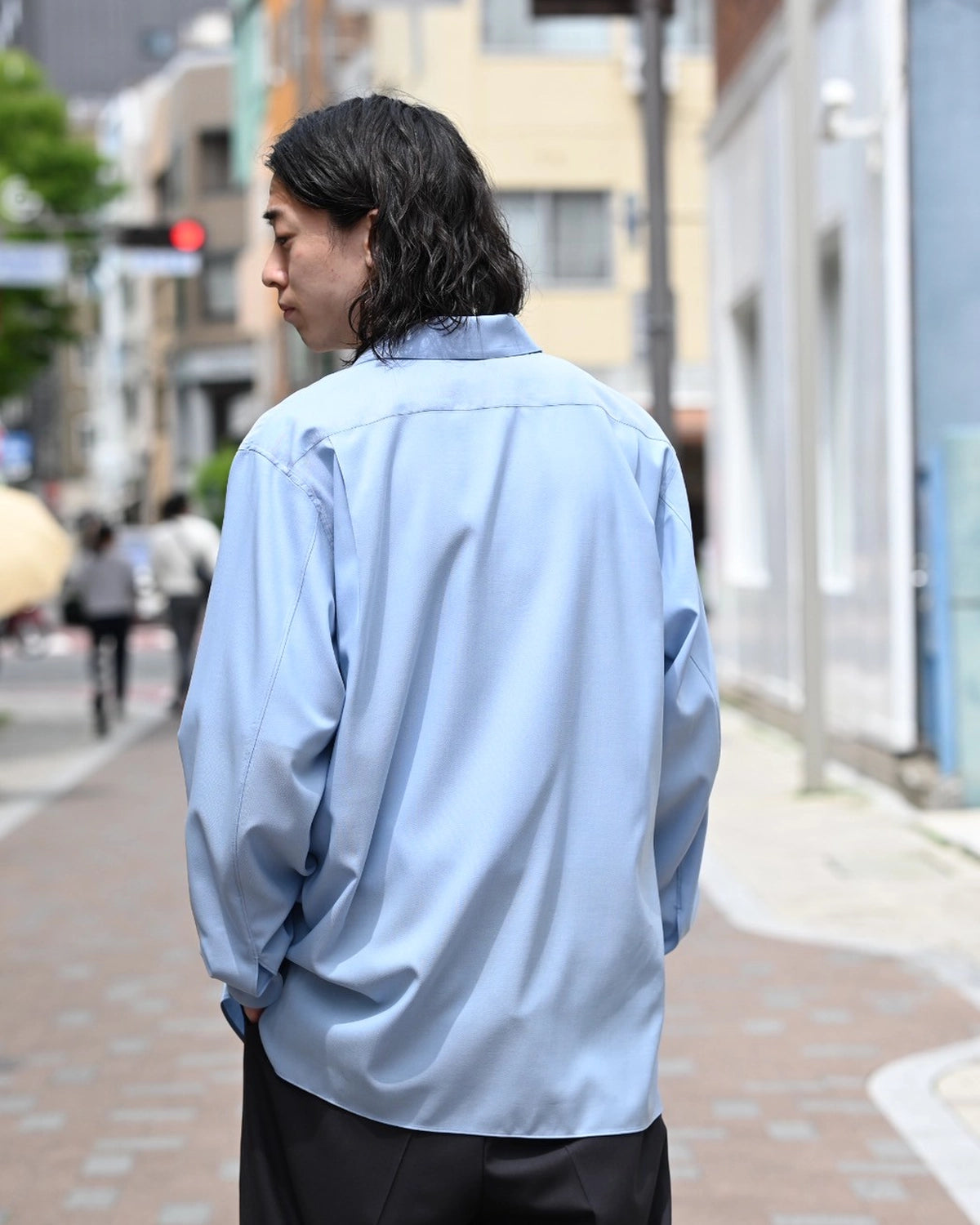 MARKAWARE / HEMP SHIRTING COMFORT FIT OPEN COLLAR SHIRT (A25A16SH02C)