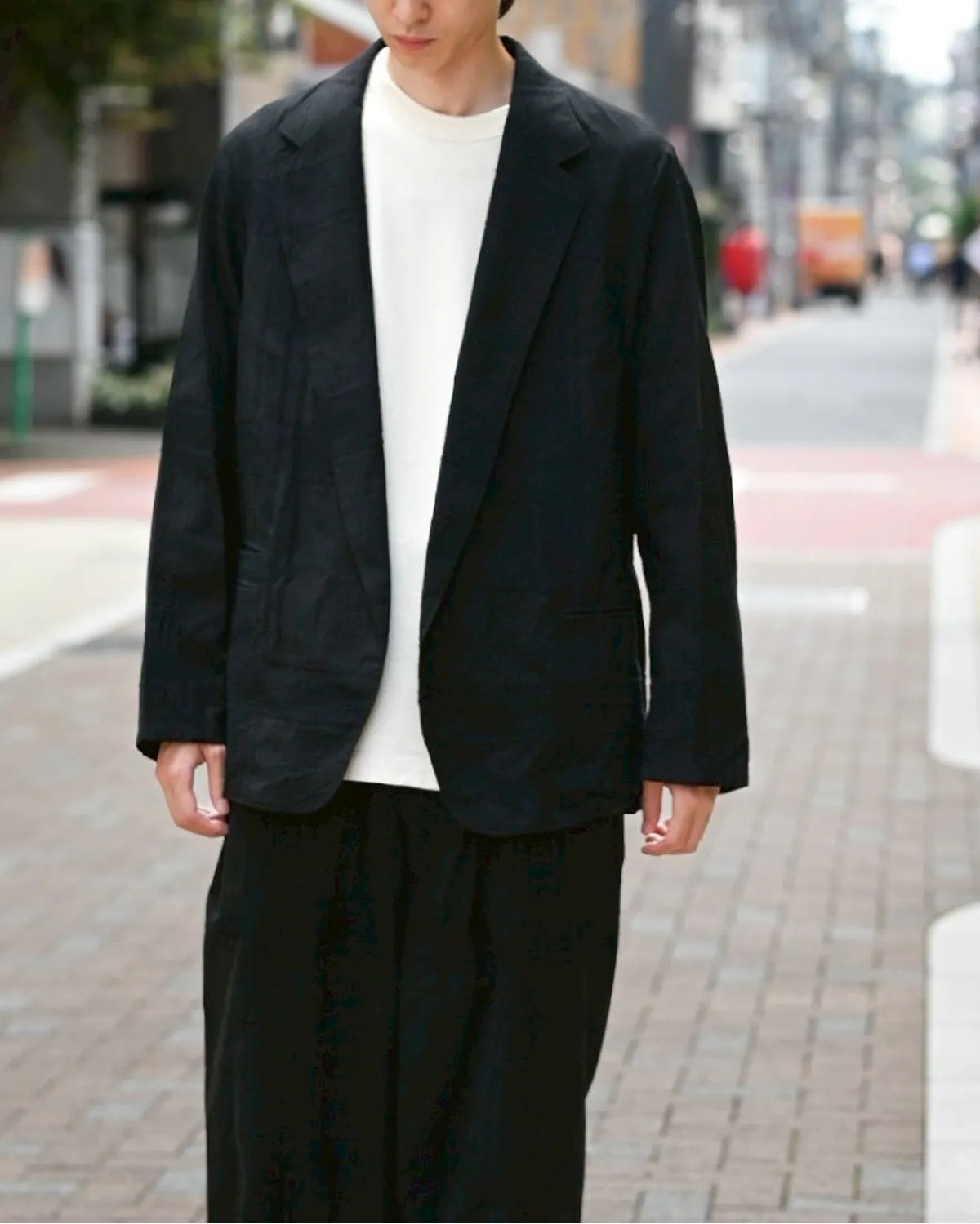 blurhms / Shadow Plaid Cardigan Jacket (BHS25F011)