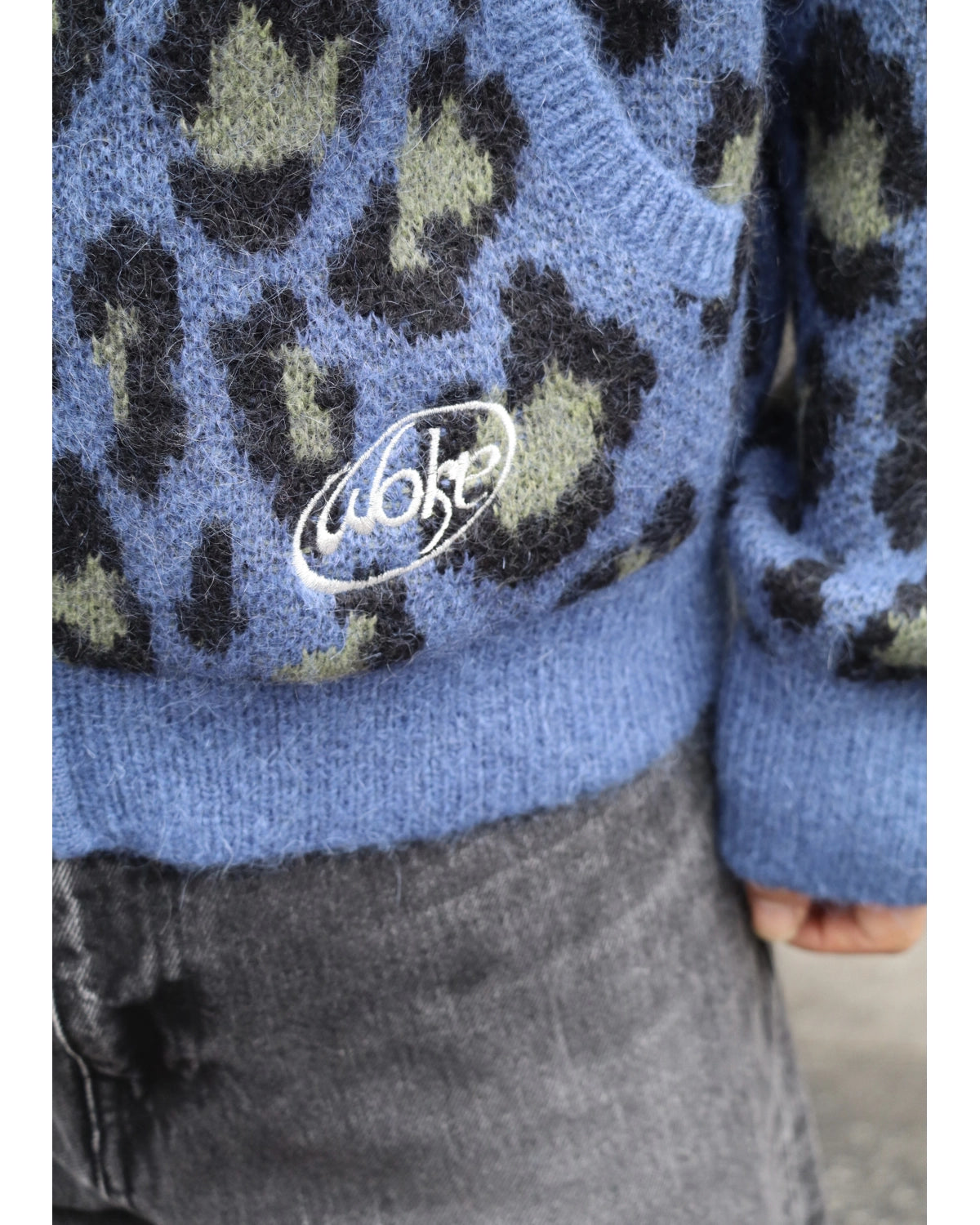 WOKE EDGE / Leoparad Mohair Zip Knit (2621-15913-0053004)