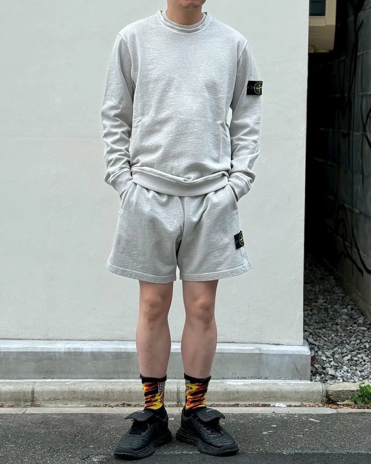 STONE ISLAND / MALFILÉ FLEECE 'OLD' EFFECT (L1S156100034S0060)