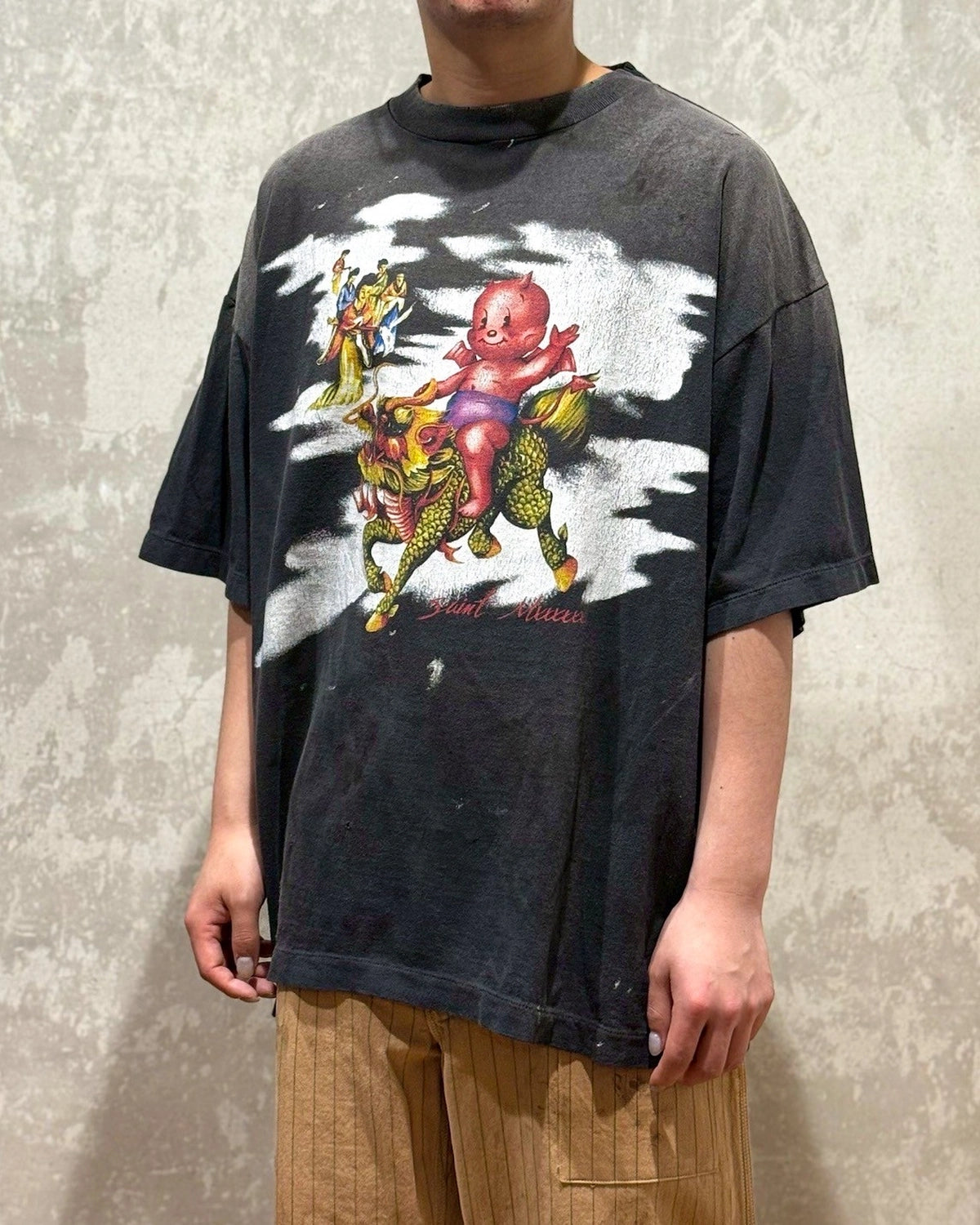すぐ届く!完売前に!SAINT Mxxxxxx ERUPTING Tシャツ SAINT M×××××× (セントマイケル) / SS TEE / DAMAGED |公式通販
