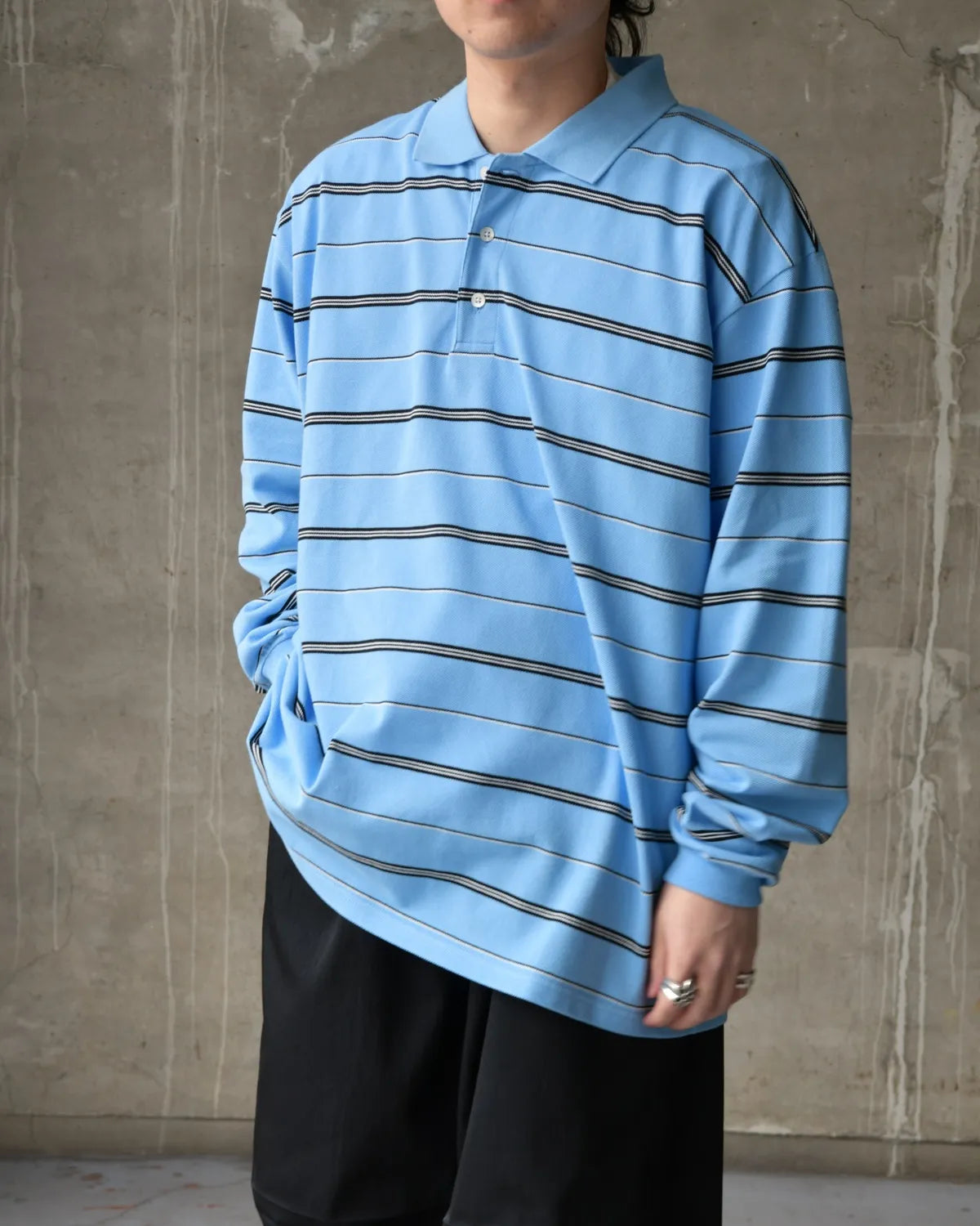 COOTIE PRODUCTIONS® / Moss Stitch Border L/S Polo (CTE-26S327)