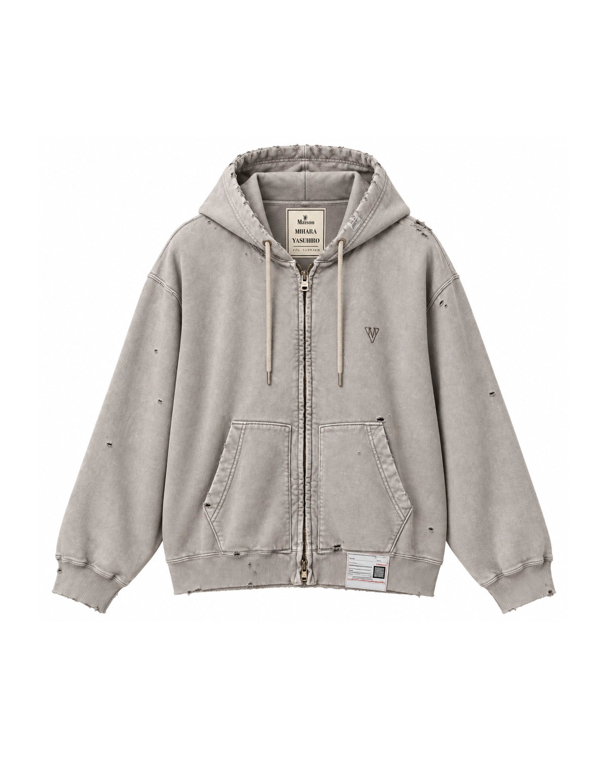 Maison MIHARA YASUHIRO / Bleached Zip-up Hoodie (A17PK541)