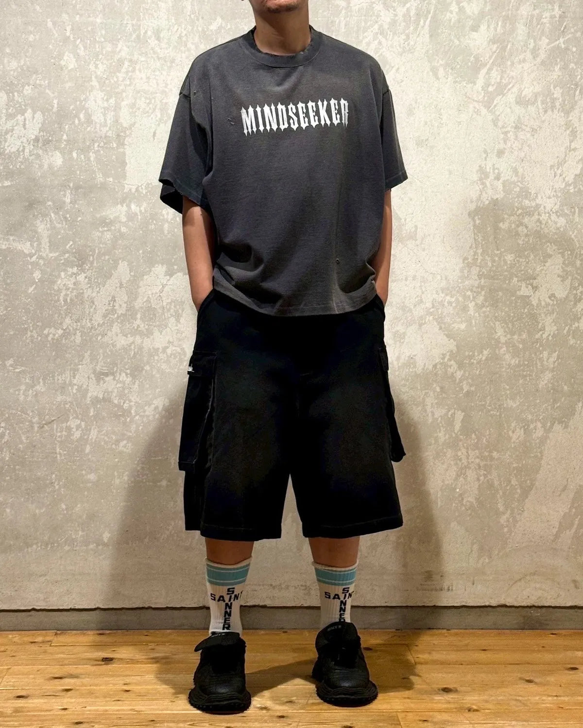 mindseeker / Faded Cargo Baggy Shorts (MS-251-011)