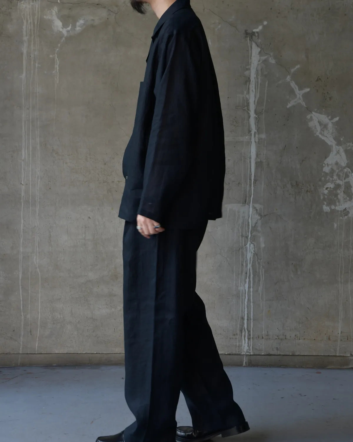 MARKAWARE / Hemp Shirting Comfort Fit Open Collar Shirt (A26A22SH02C)