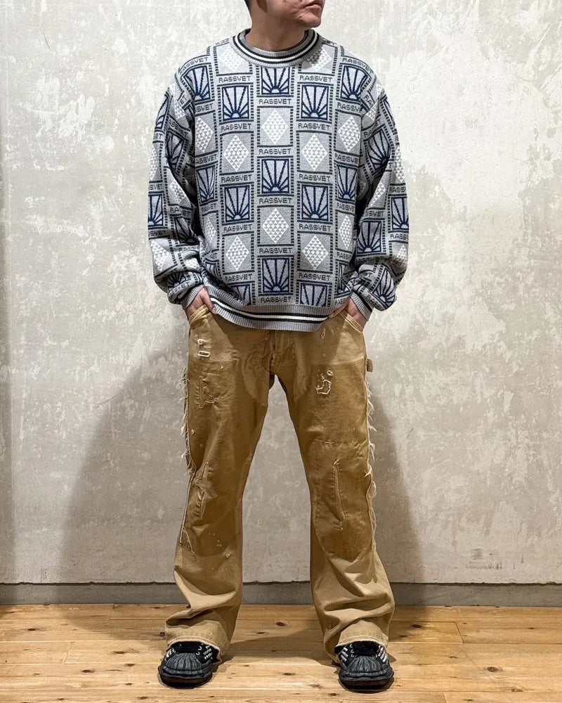 RASSVET / PATTERN LOGO JACQUARD SWEATER K (PACC15N002)