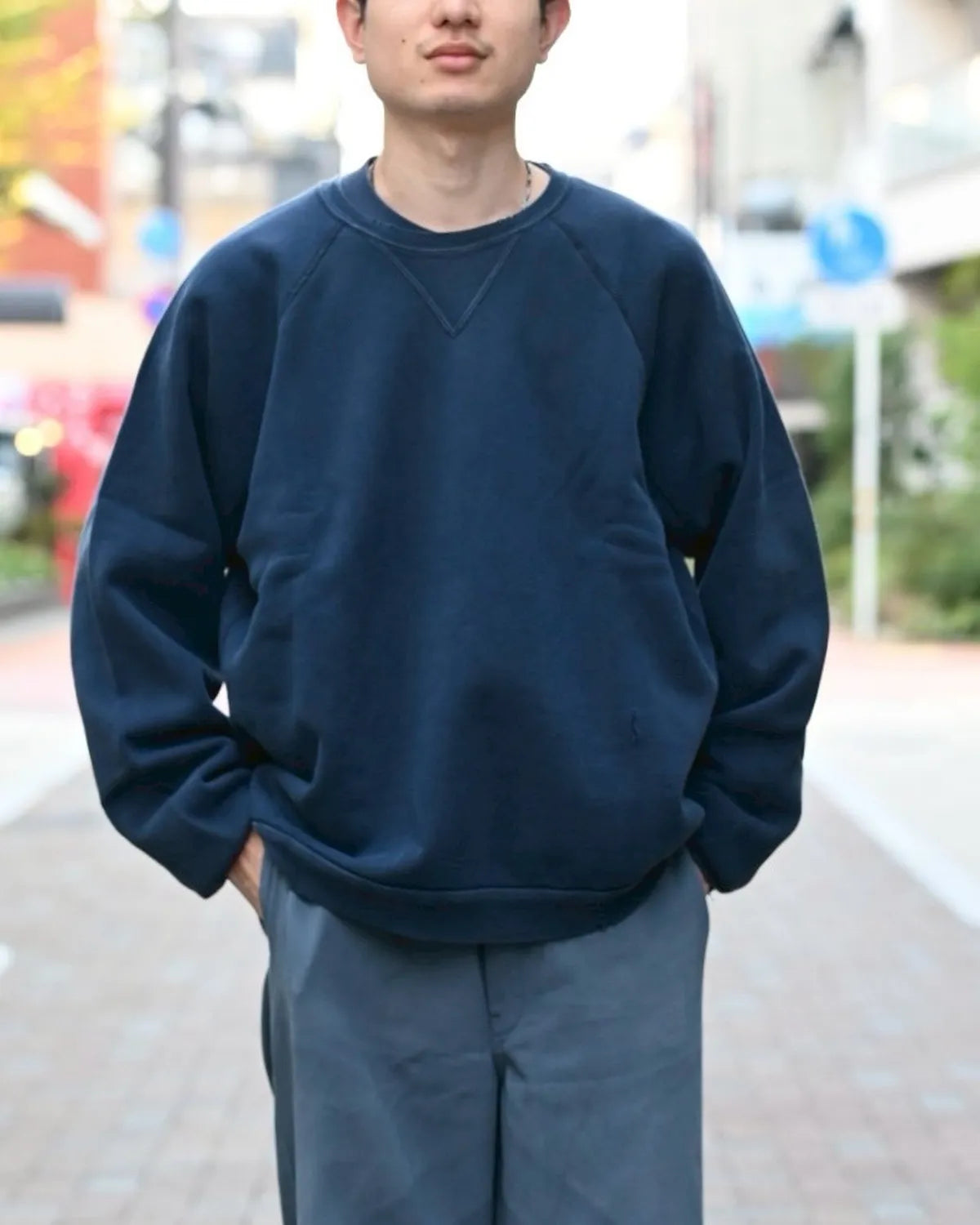A.PRESSE / Vintage Double V Sweatshirt (25AAP-05-11)