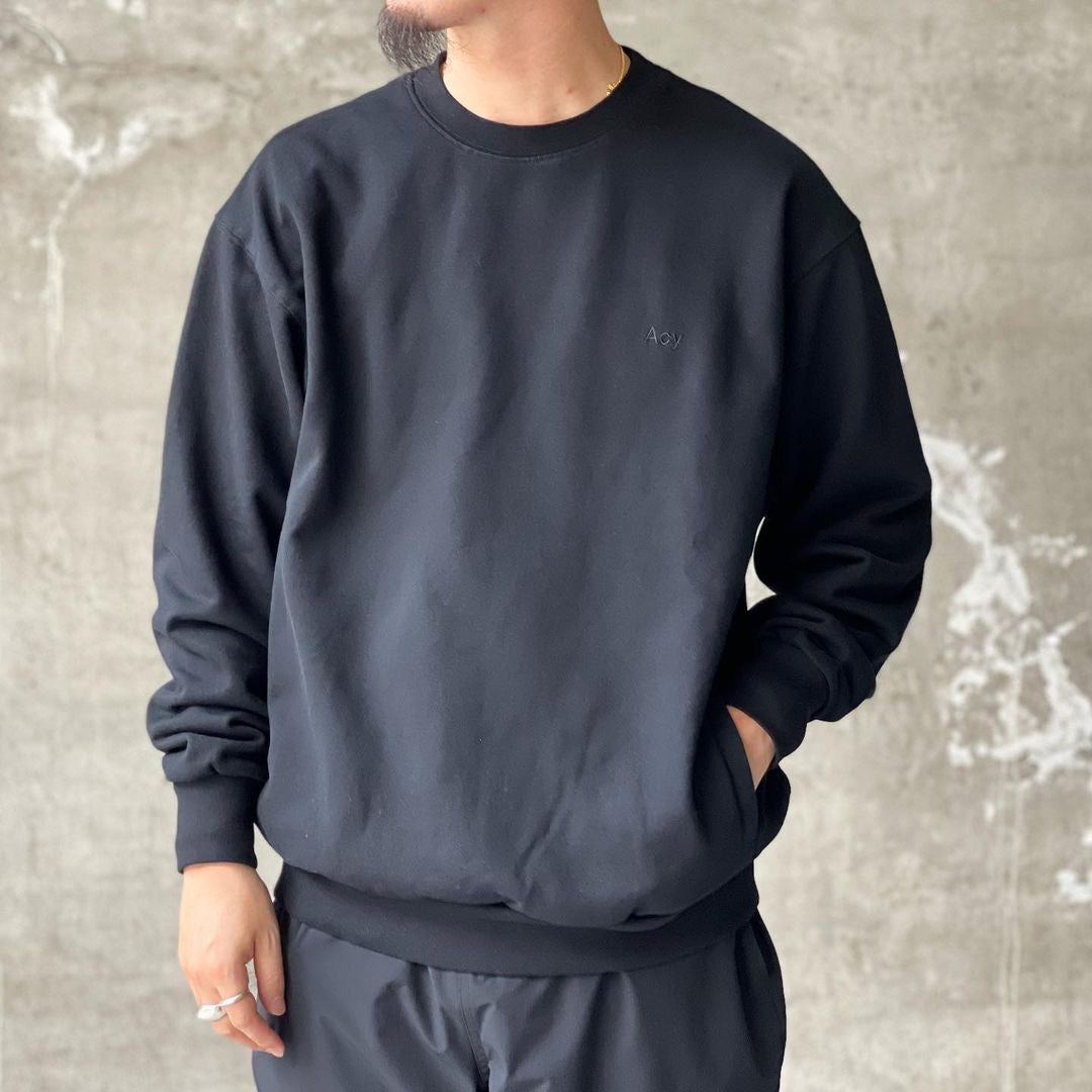 Acy / GARMENT DYE CREW NECK SWEAT