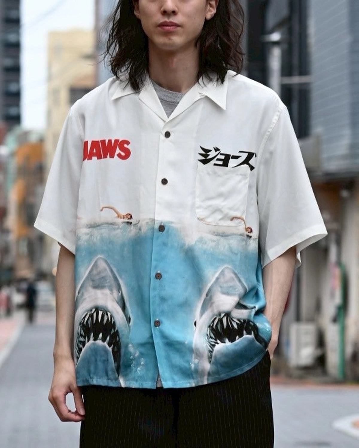 WACKO MARIA × JAWS / S/S HAWAIIAN SHIRT (JAWS-WM-HI01)