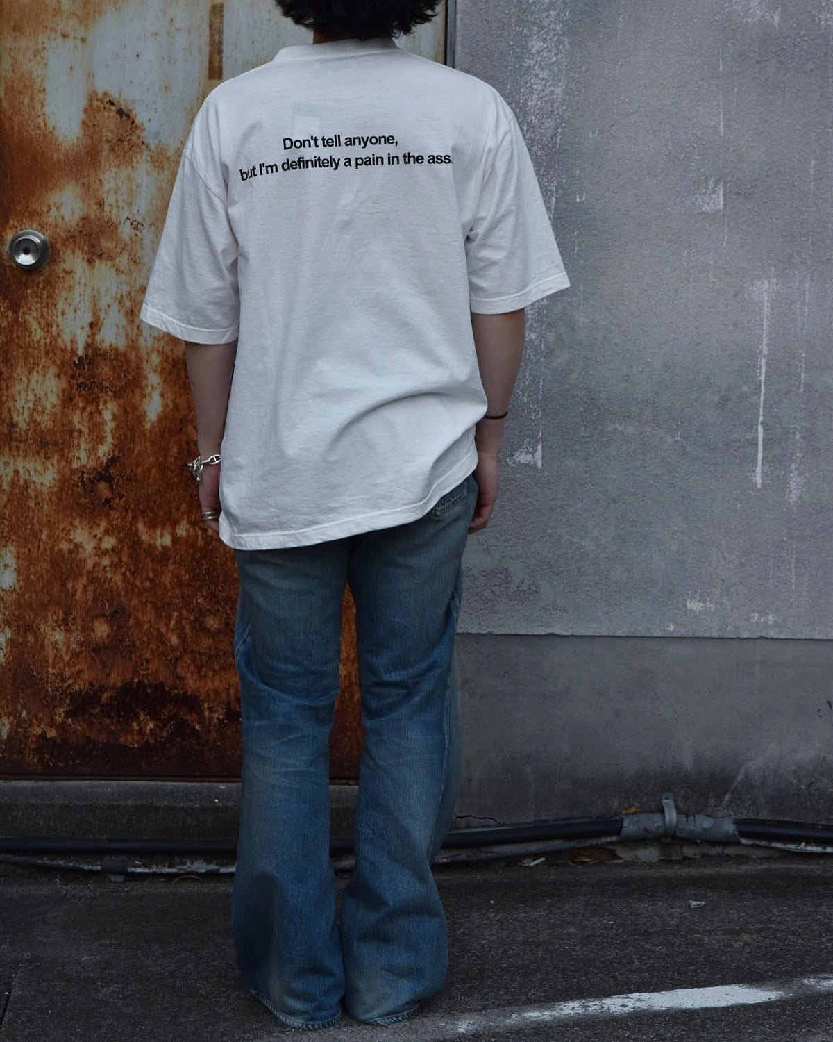 MINEDENIM  / Monochrome Two tone Face Crewneck T-SH (2504-4002)