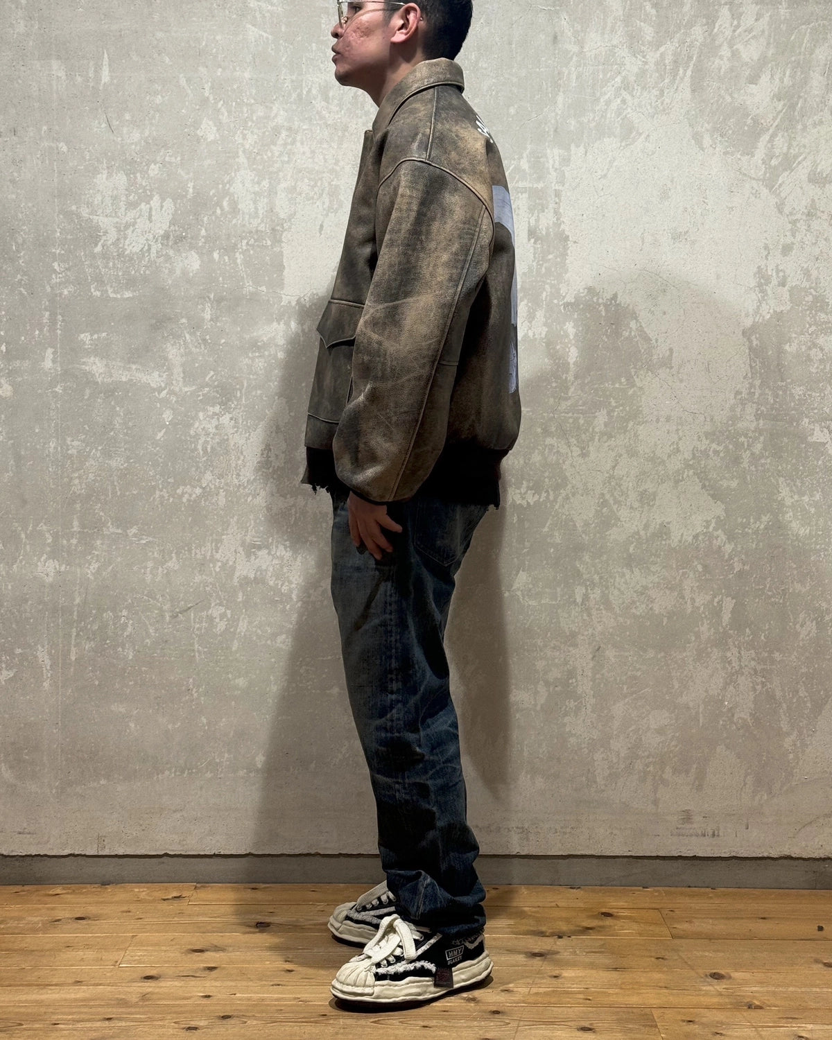 ©︎SAINT Mxxxxxx × SORAYAMA / SRYM_LEATHER A2 JKT (SM-HR1-0000-C80)