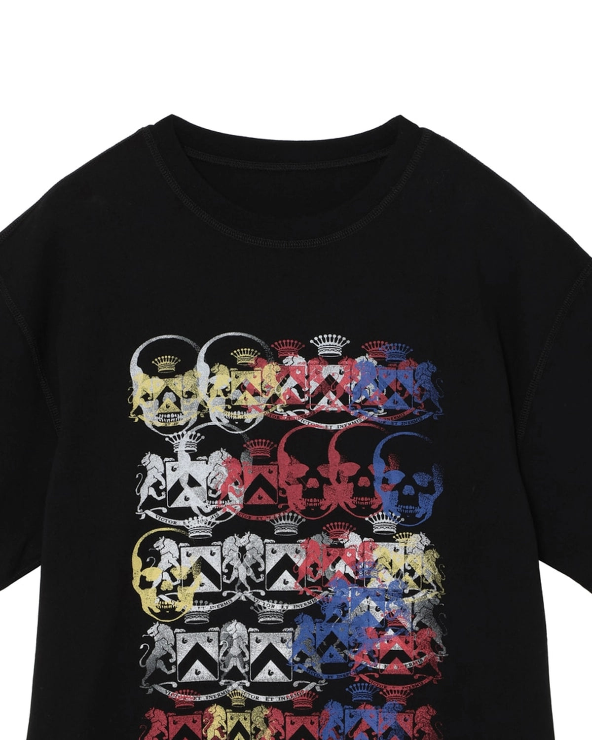 美品！ ルシアンペラフィネ 立体裁断ユニオンジャックスカルTシャツ 