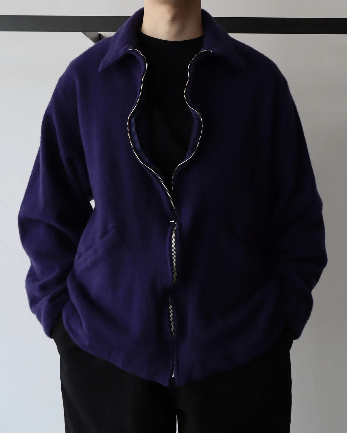 COMOLI / 縮絨ウール ジップショートジャケット (C03-01022)