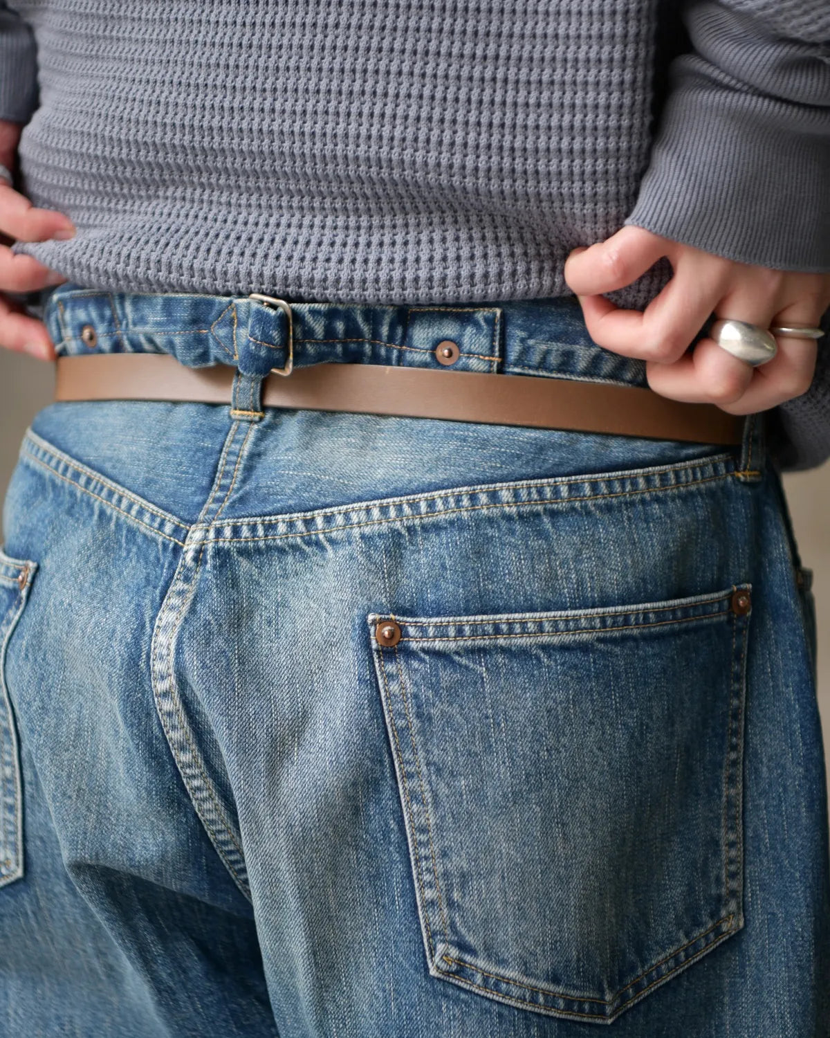 A.PRESSE / No.22 Washed Wide Denim Pants (AP-4003)