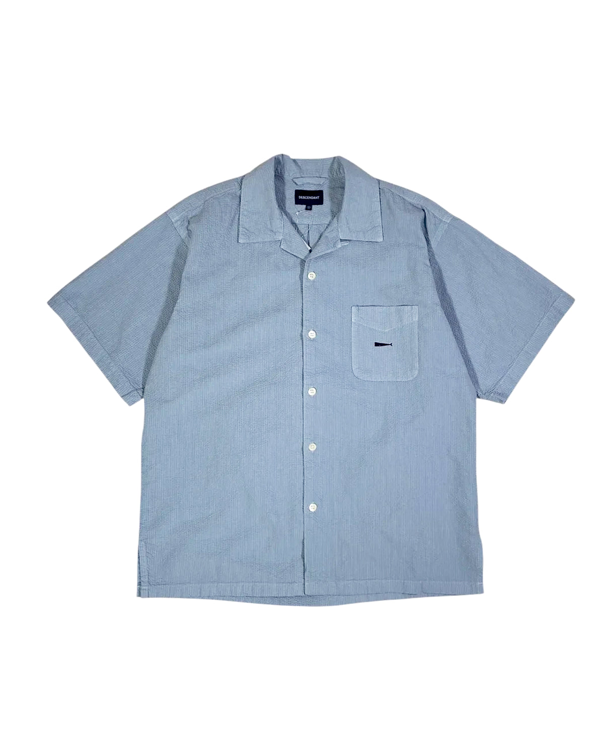 DESCENDANT / S WIND OPEN COLLAR SEERSUCKER SS SHIRT (261WVDS-SHM05)