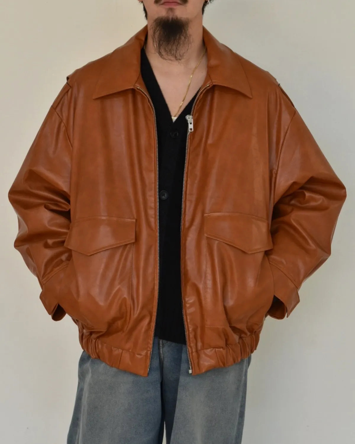 MM6 / フェイクレザージャケット (SH0AM0065M35465)