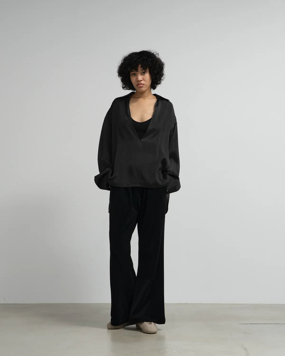 Graphpaper / Compact Velour Flare Pants (GL253-70408)