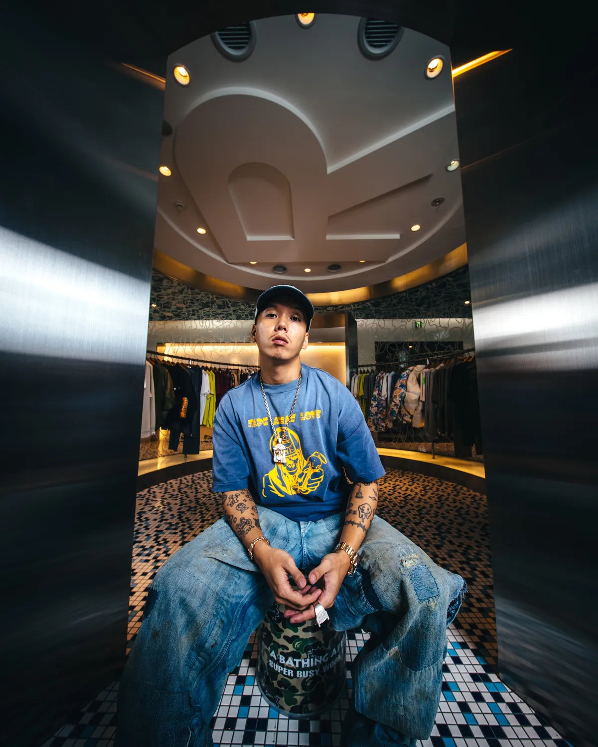SAINT M×××××× (セントマイケル) × A BATHING APE® BEPA_SS TEE |公式