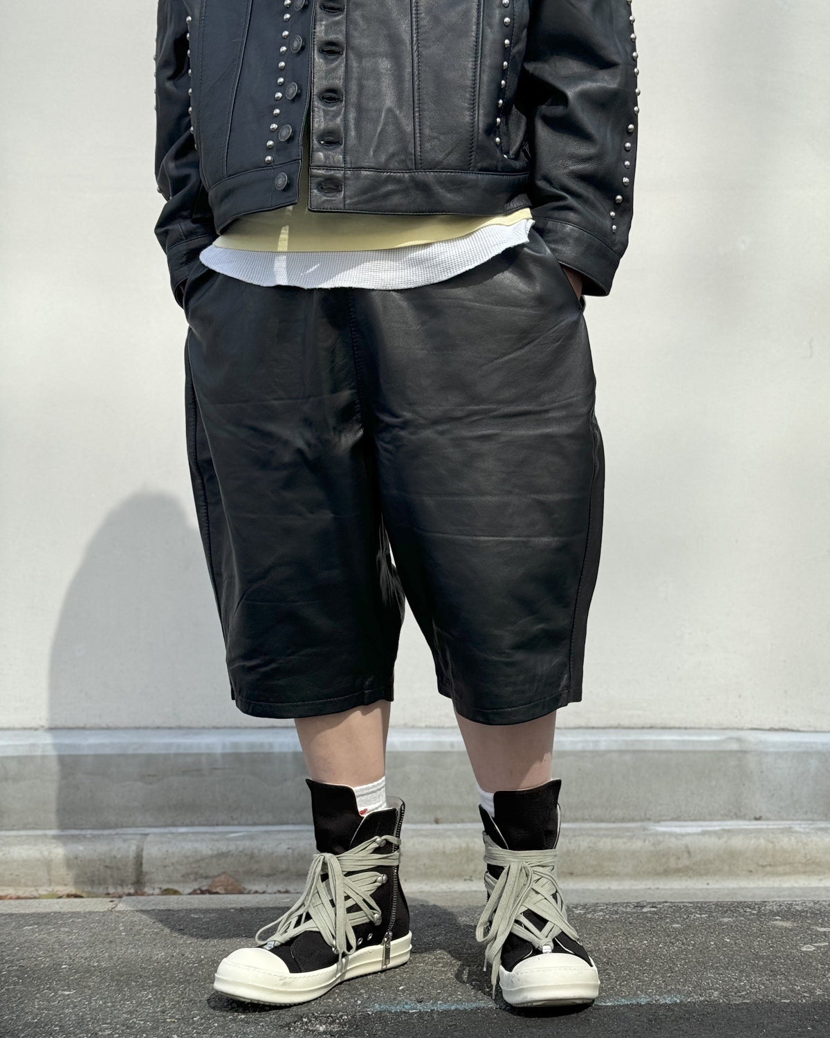 A Good Bad Influence / LAMB LEATHER SHORTS (AGBI-26SS-LPT04)