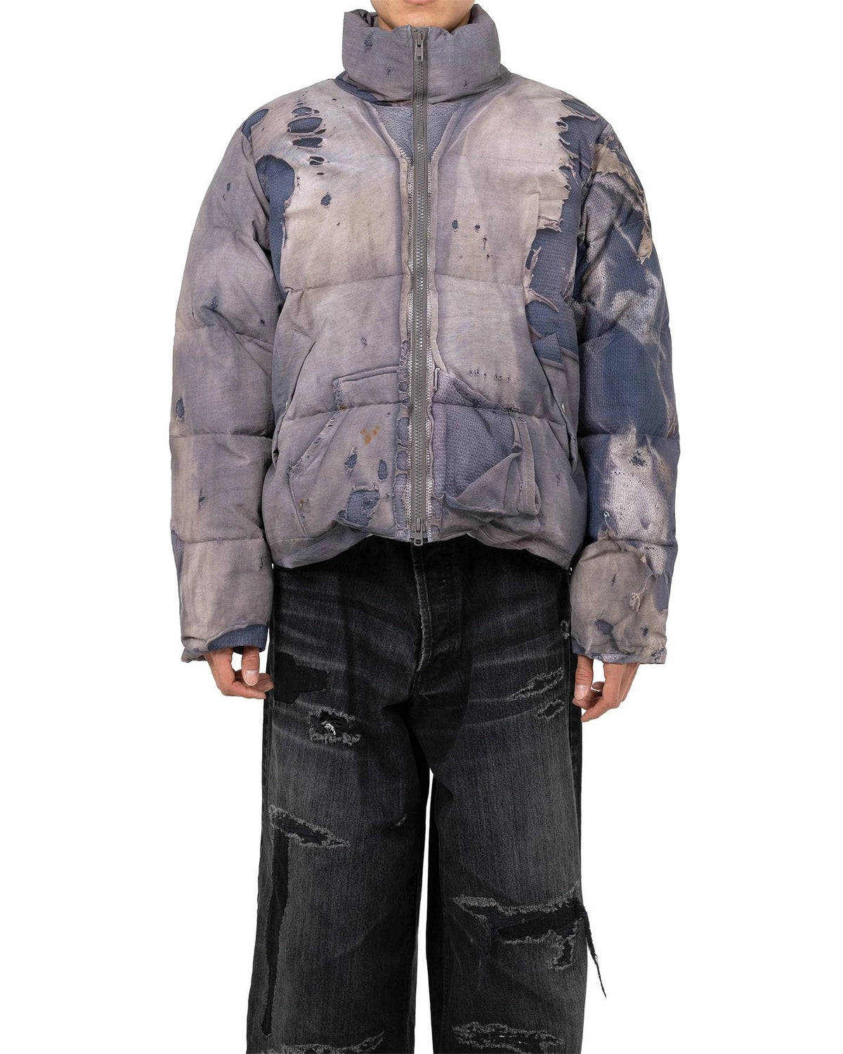 KAMIYA / Trompe L’oeil Print Down Jacket (G15BL111)