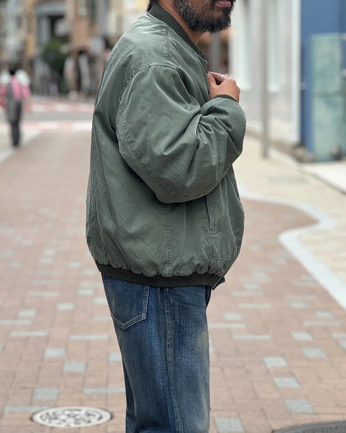 A.PRESSE / Vintage Silk Air Force Jacket (26AAP-01-33)