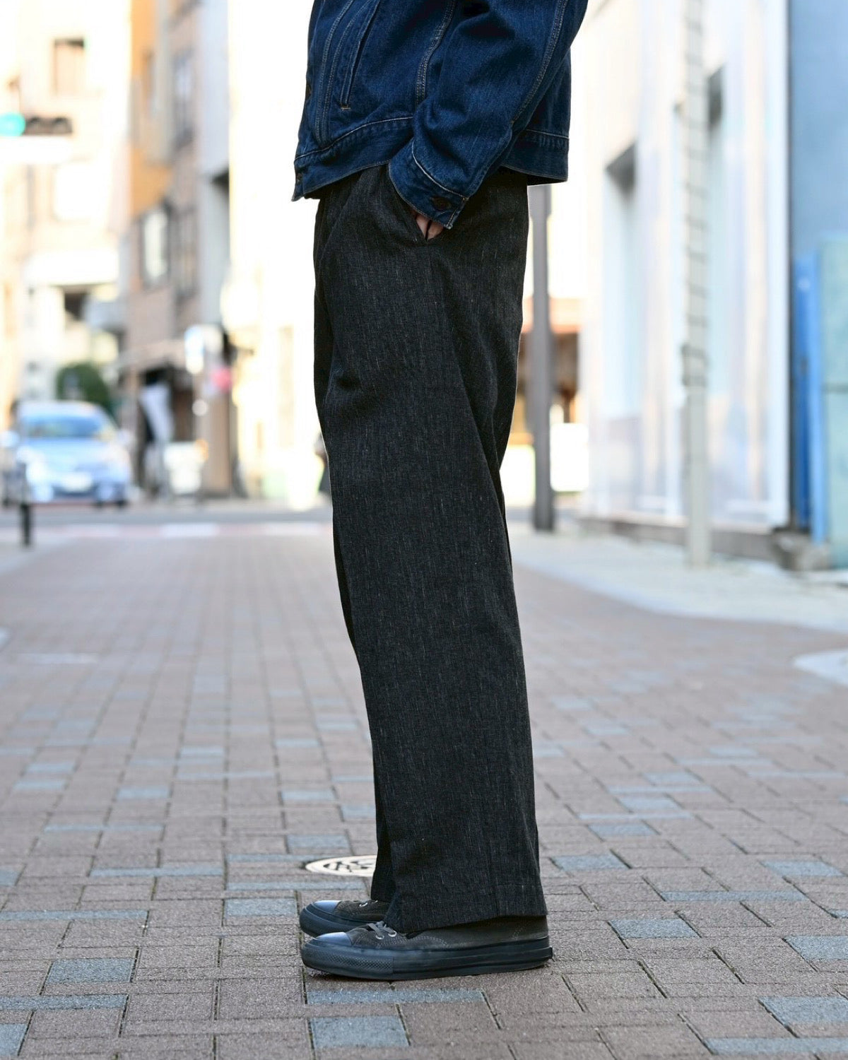 blurhms / Cotton Mix Nep Trousers  (BHS26S002BMX)