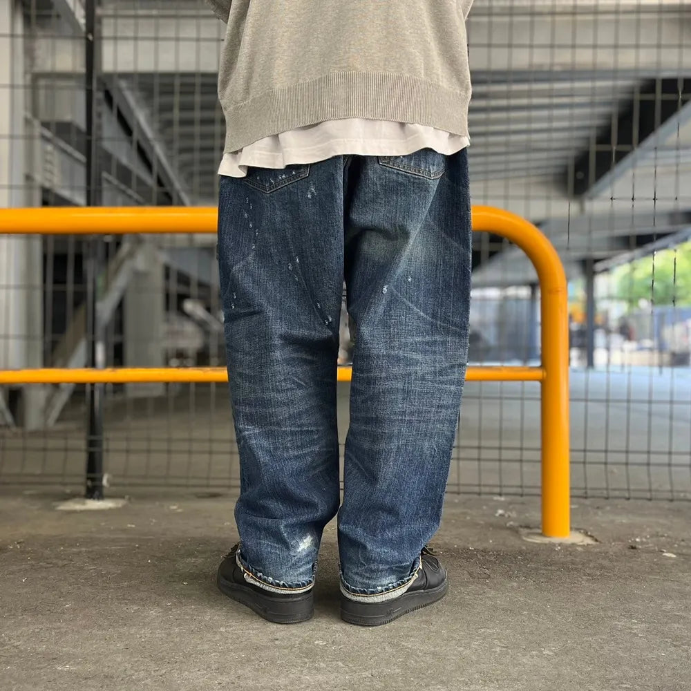 SEQUEL / × FRAGMENT DAMEGE DENIM PANTS (SQ-24SS-PT-04)