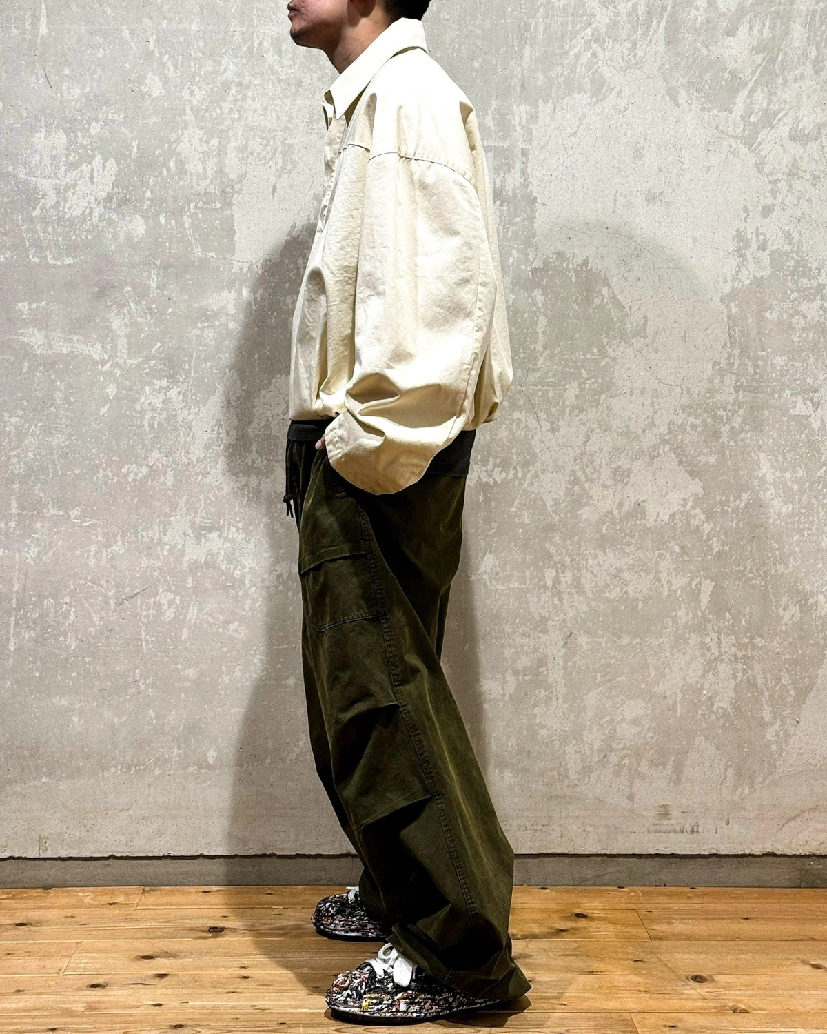 entire studios / ANA OVERSHIRT (ESU-S25-2001-BL)