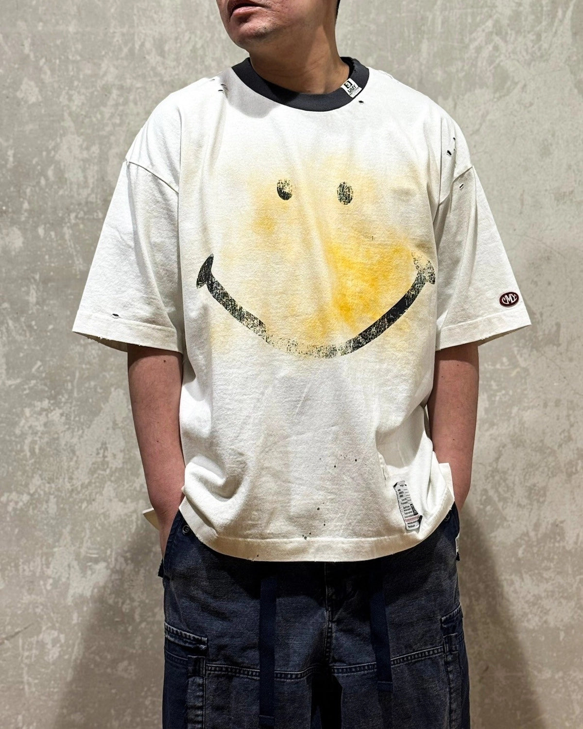 Maison MIHARA YASUHIRO / smily face PT DR Tee (J14SH762)