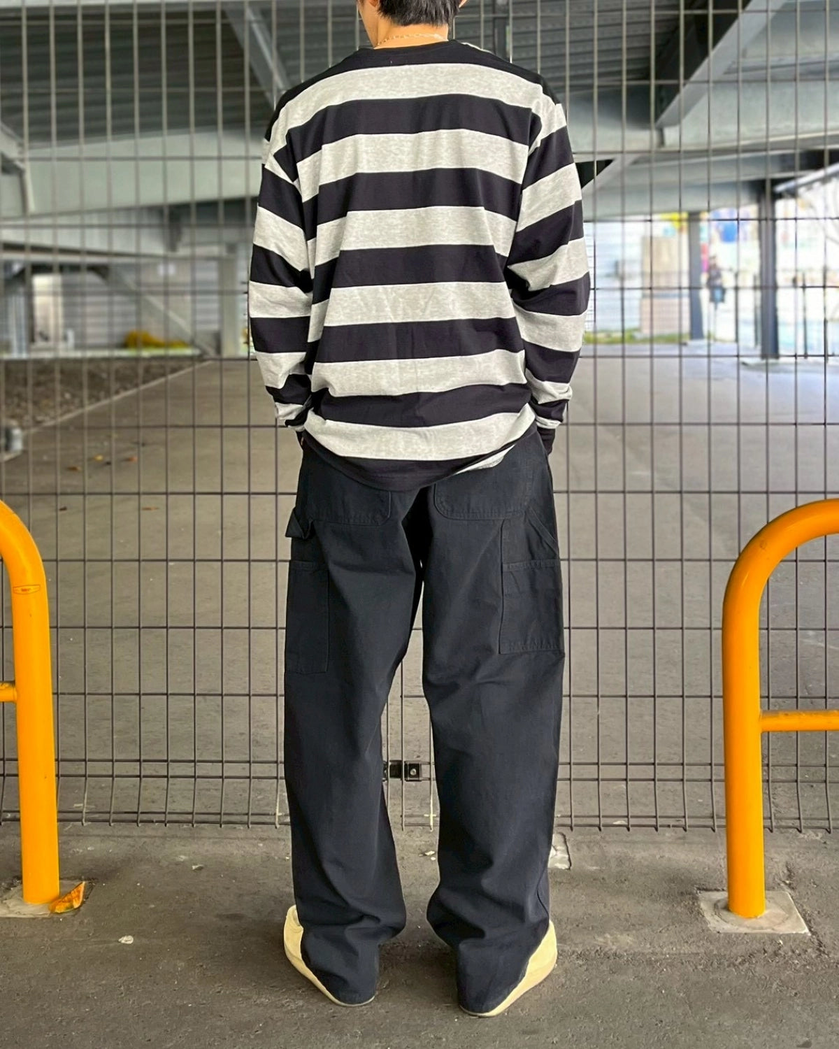 SEQUEL / BORDER LONG SLEEVE T-SHIRT (SQ-25AW-CS-06)