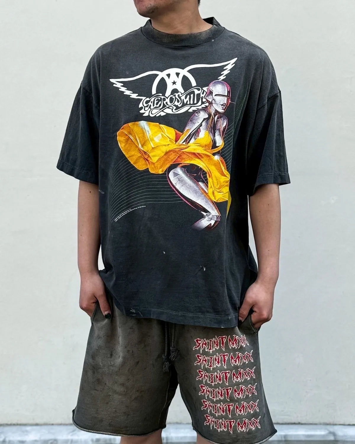 SAINT M×××××× (セントマイケル) / × AEROSMITH / AS_SS T-SHIRT