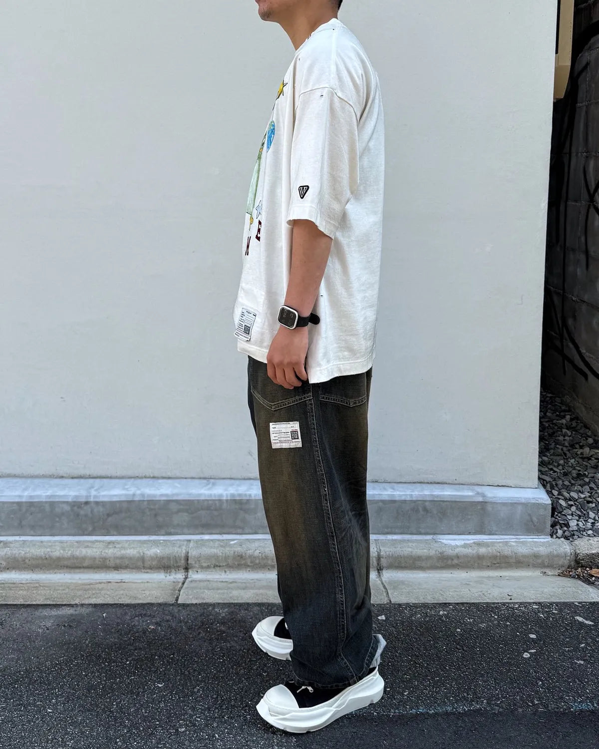 Maison MIHARA YASUHIRO / SWEAT LAYERED JEANS (A17PT025)