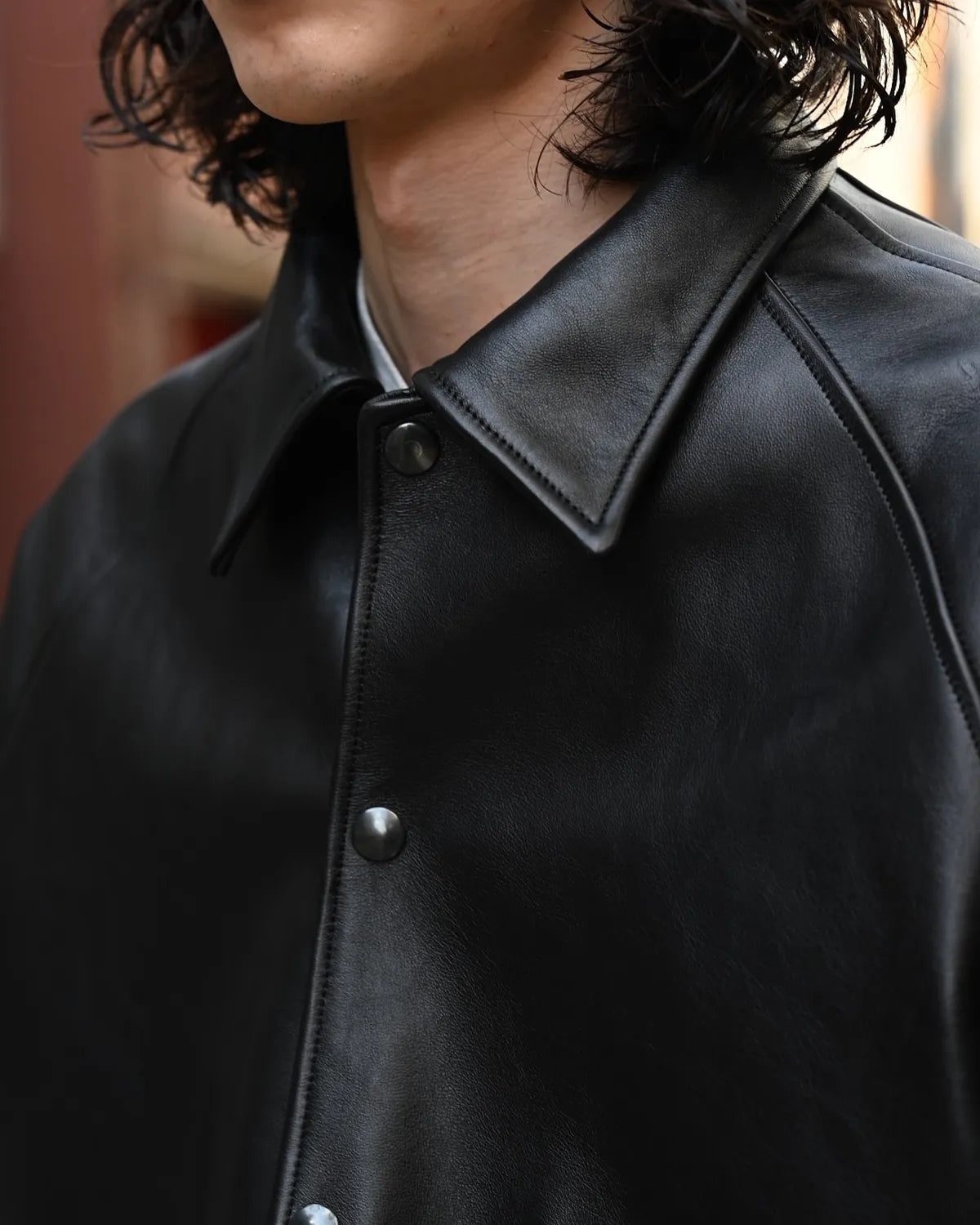 A.PRESSE / Leather Coach Jacket (25AAP-01-06)