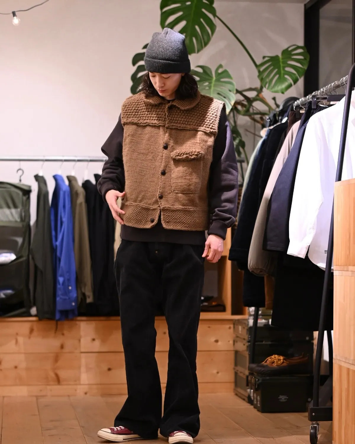 refomed / GRANNY KNIT VEST (REKN-012)