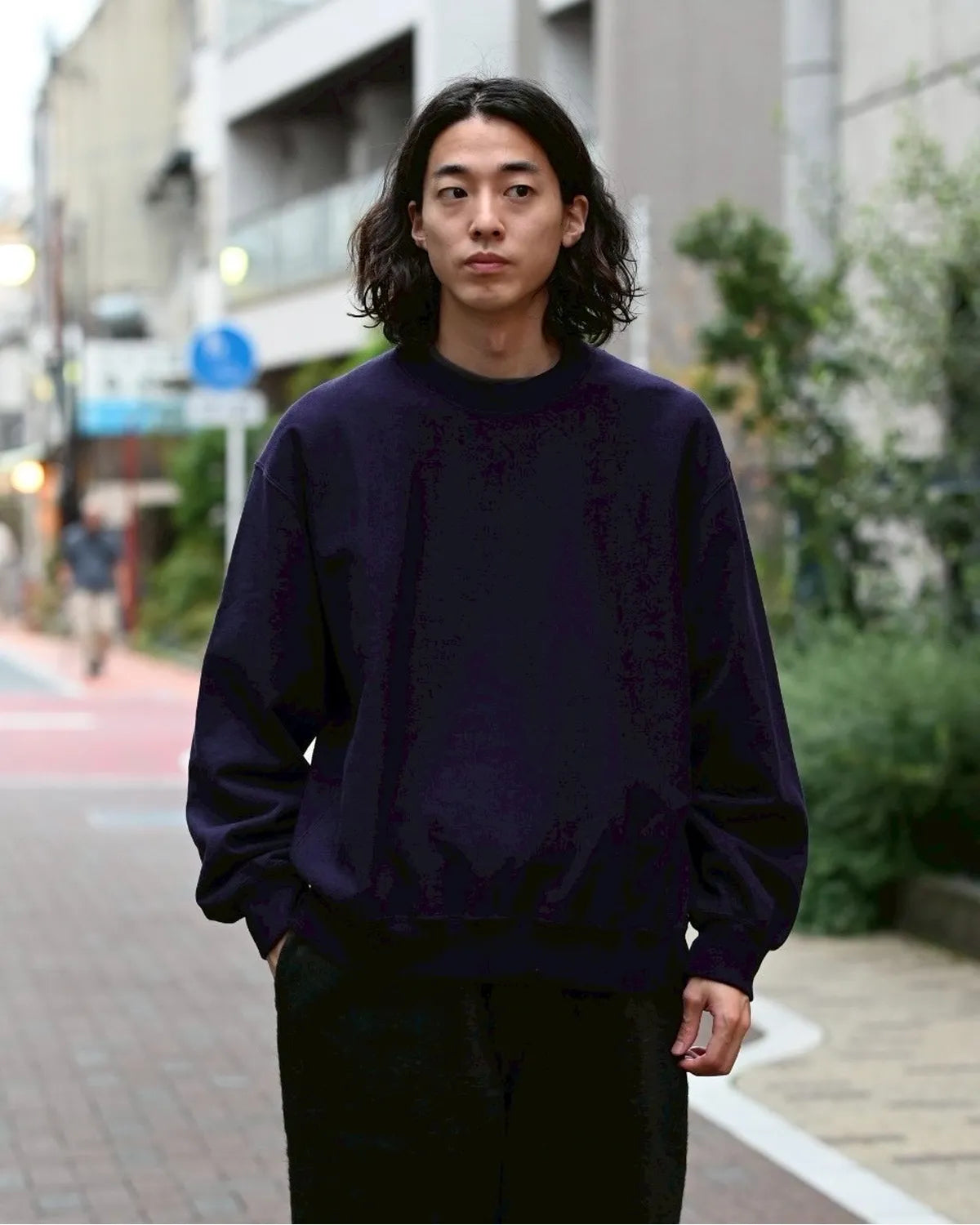 blurhmsROOTSTOCK / Soft&Hard Sweat Crew-Neck P/O Wide (bROOTS24F26F25)