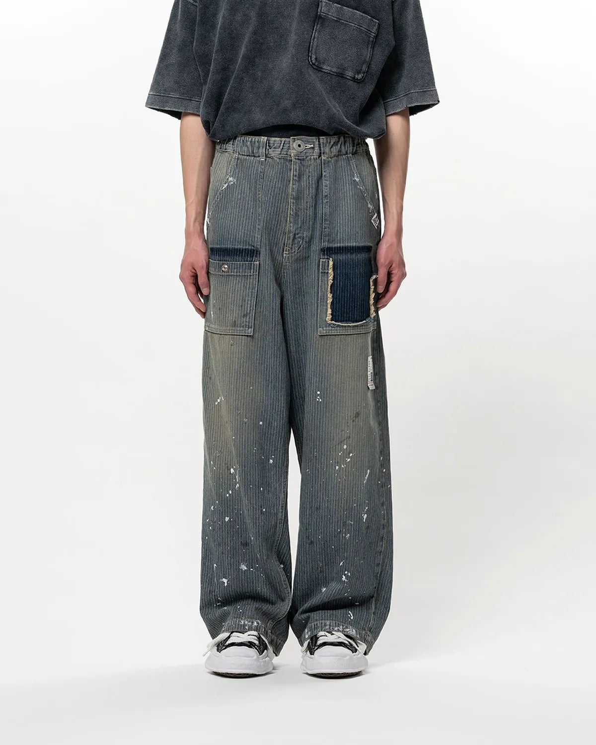 Maison MIHARA YASUHIRO / STRIPE DENIM BUSH PANTS (J16PT128)