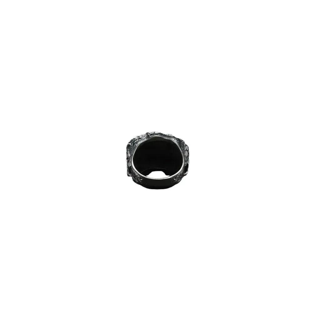 ANTIDOTE BUYERS CLUB / Engraved Calvary Skull Ring (RX-719-1)