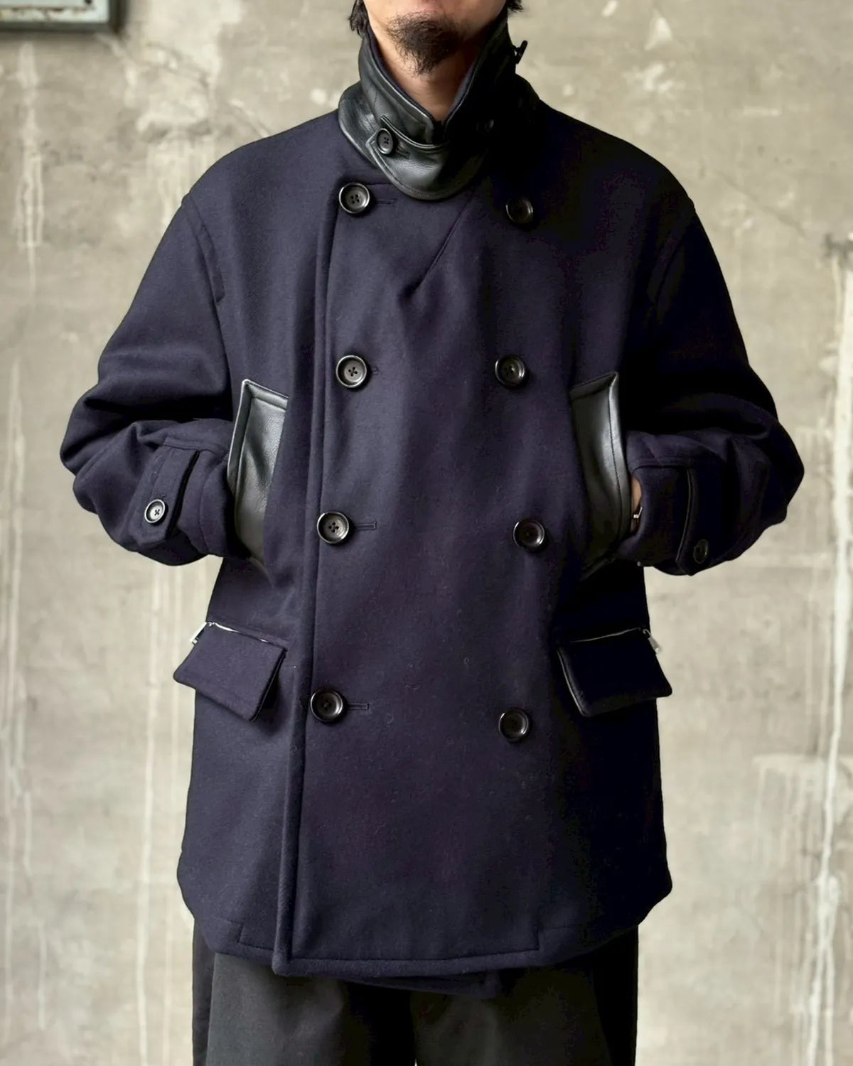 NONNATIVE / MARINER COAT W/N DOUBLE MELTON WITH WINDSTOPPER® (NN-JU4705)