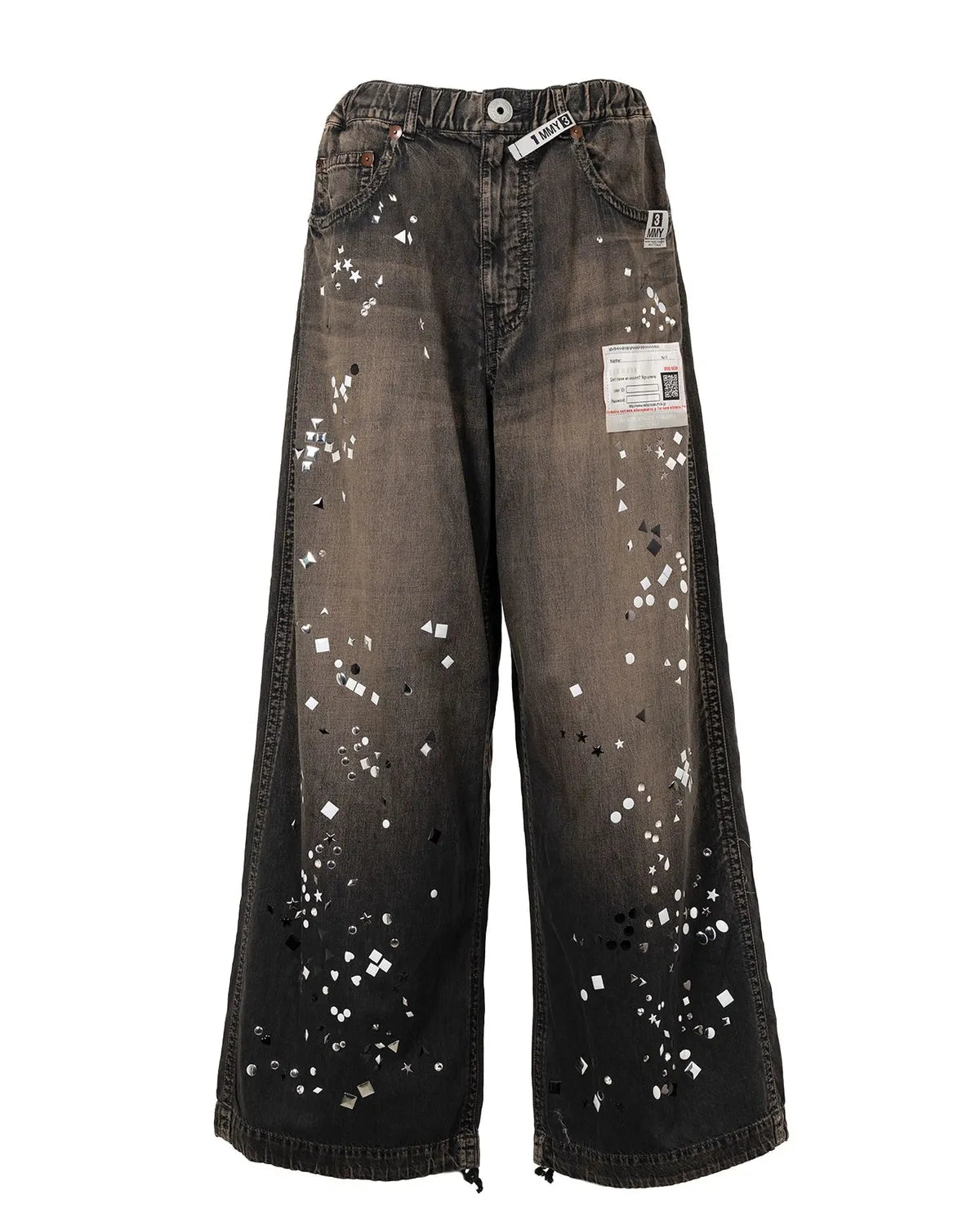 Maison MIHARA YASUHIRO / Embellished Denim Wide Pants (B15PT081)