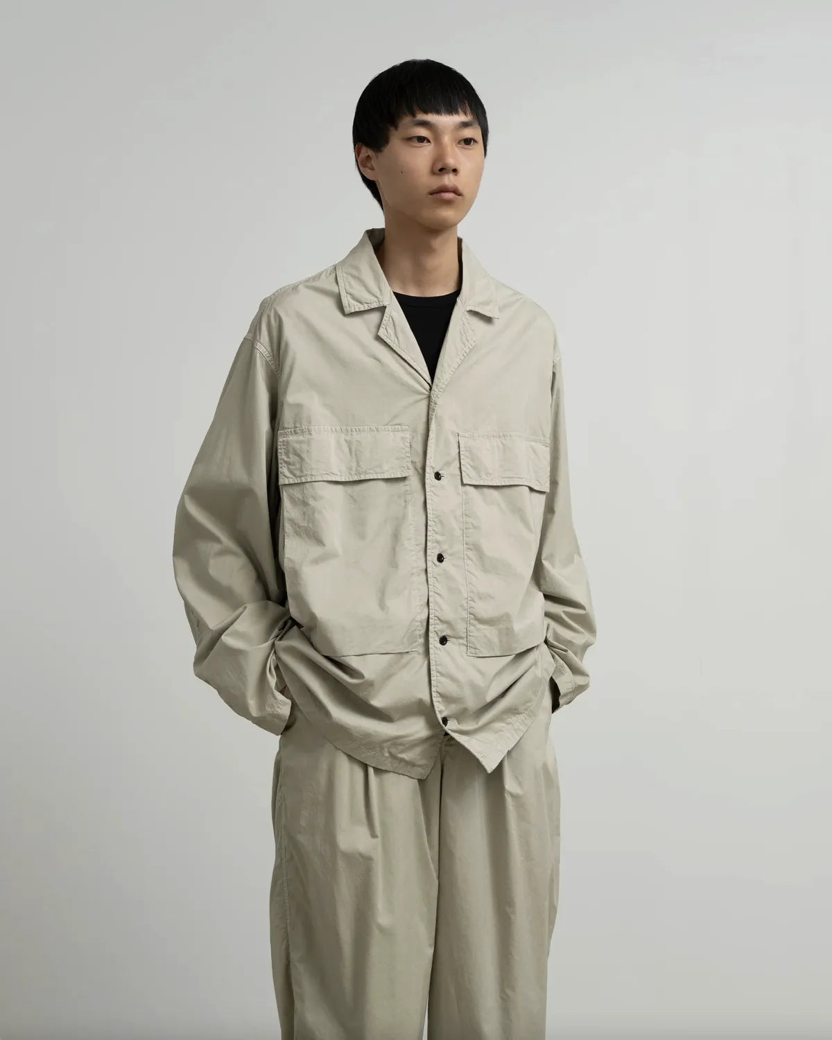Graphpaper / Garment Dyed Typewriter Fatigue Shirt (GM263-50120C)