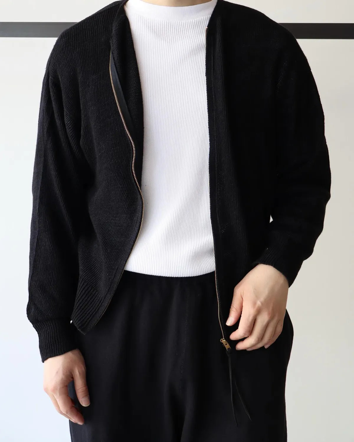 COMOLI / 8G ジップカーディガン (D01-06008)