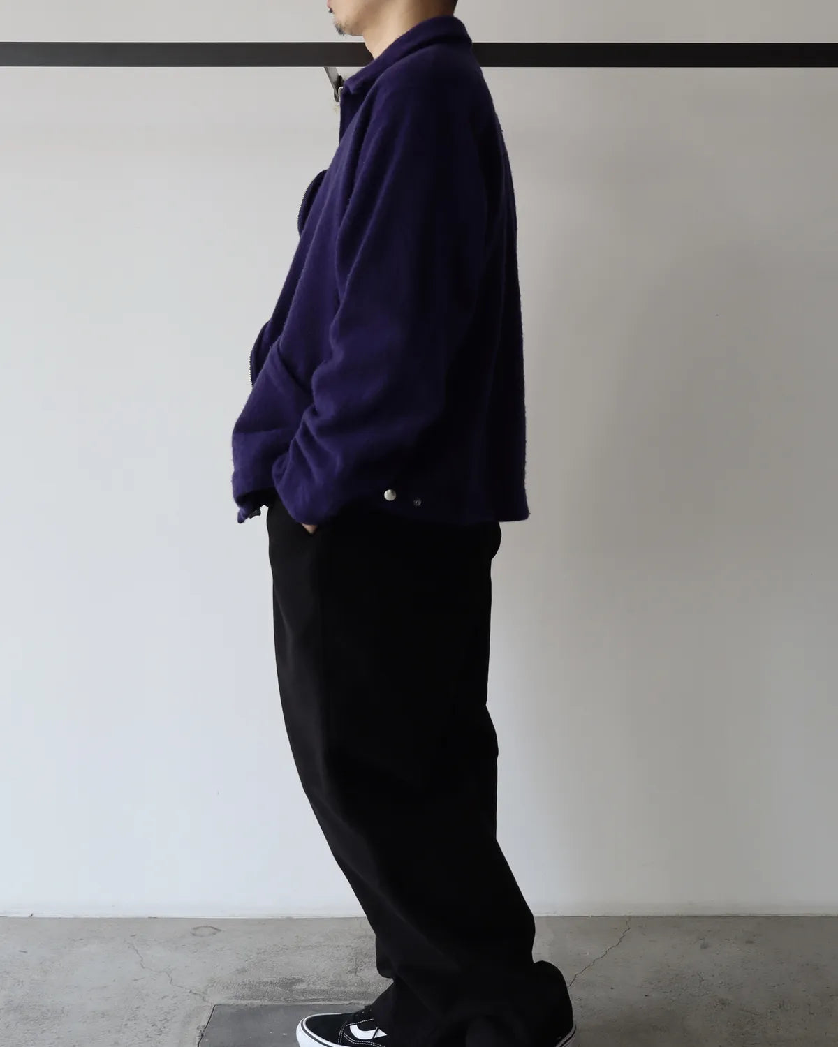 COMOLI / 縮絨ウール ジップショートジャケット (C03-01022)